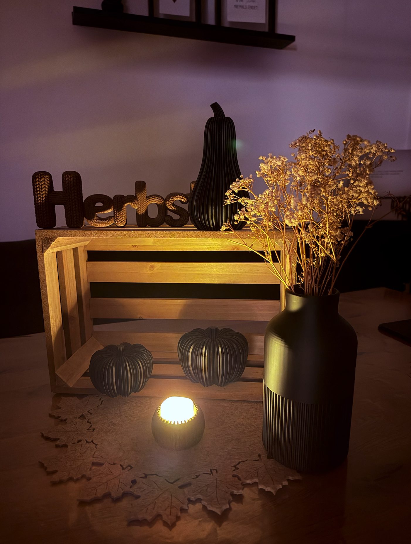 Kürbisse - groß - klein - hoch – 3D-Druck-Deko von 3Dstüberl.de
