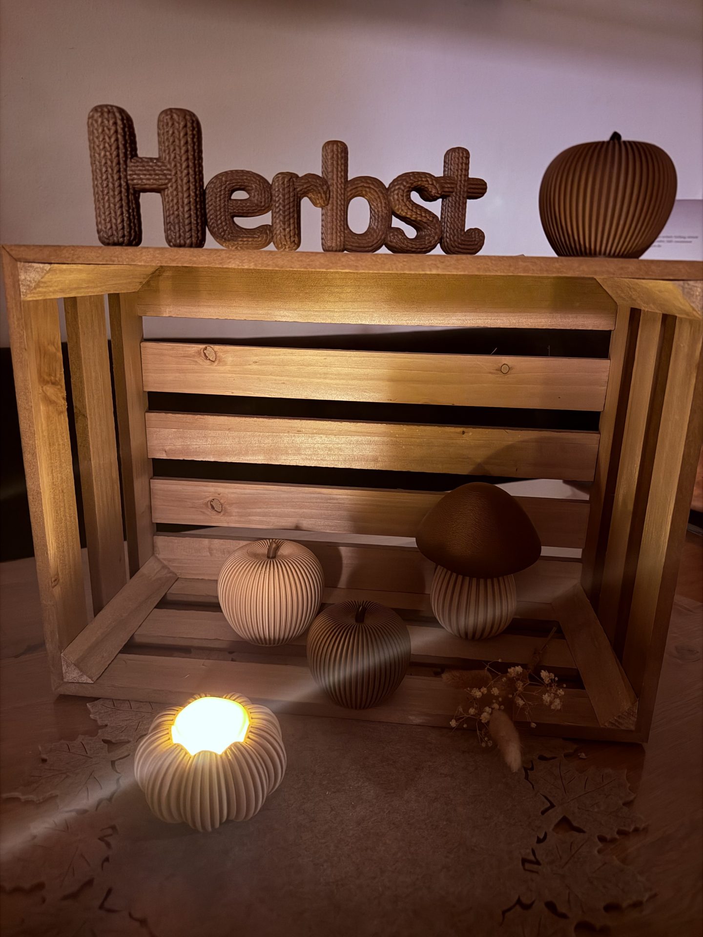Herbstäpfel Groß - klein – 3D-Druck-Deko von 3Dstüberl.de